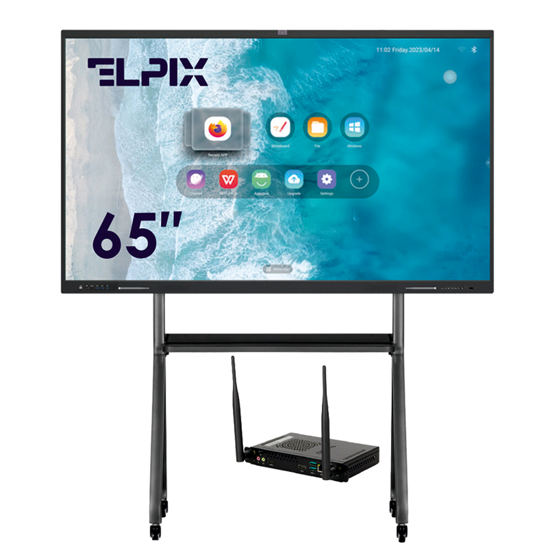 Інтерактивна панель Elpix Z3 65" (65Z3ADV311D2), OPS ПК (I5-13450HX/16/512/W11Pro), мобільний стенд